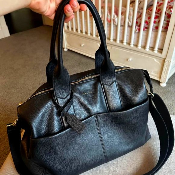 Jem & Bea Jemima Leather Diaper Bag - Picture 1 of 6